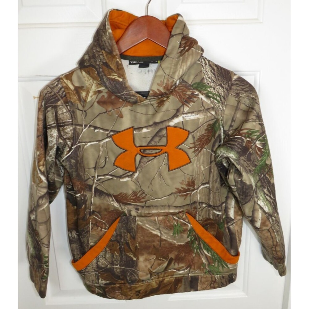 Under Armour Boys' Armour Fleece Camo Big Logo Hoodie Size Youth Medium